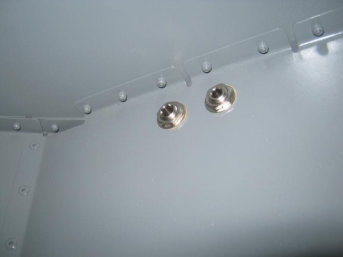 Top view pilot headset jacks installed