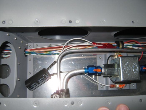 Fuel pump power & noise filter connected.  Will have to return to secure wiring after tailcone attach