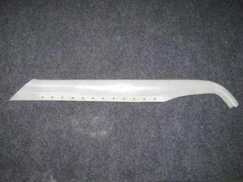 Nose gear fairing with hinge installed-side view