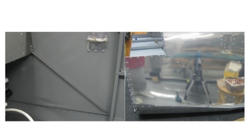 Right forward skin stiffener installed