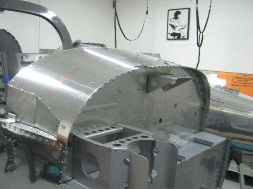 Installed the upper forward fuselage skin