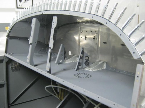 Clico'd the the F1202D R&L attach plates after dimpling and installing nut plates