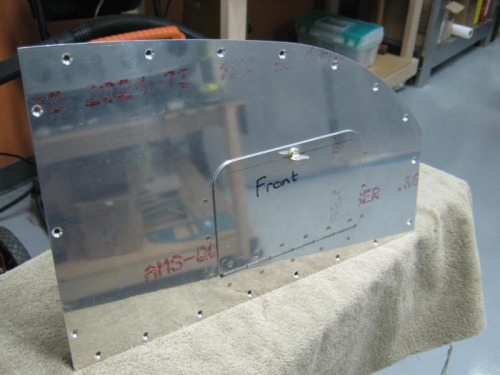 Map box door installed on control panel with latch