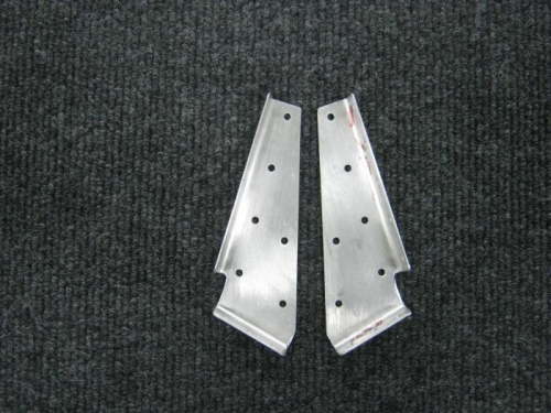 Separated, cleaned and deburred rollbar brace brackets