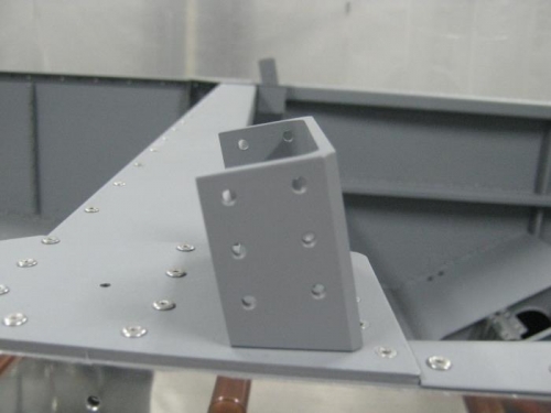 Match drilled #30 holes on the sides of the rollbar base; removed, deburred and primed