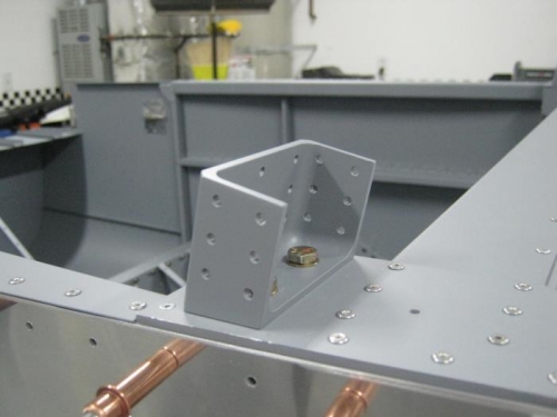 Left rollbar base showing match drilled holes