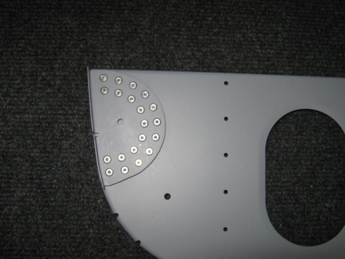 Spar receptacle riveted