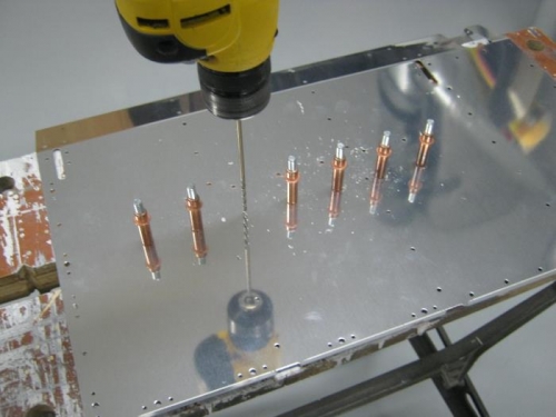 Match drill #30 holes into seat back hinges