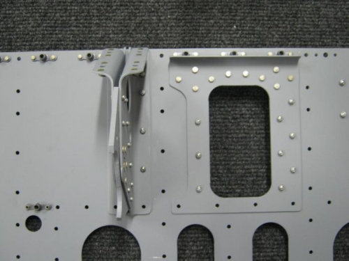 Installed right bulkhead doubler plus nut plates