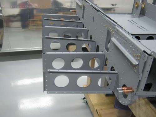 Riveted 1212 step ribs to F1203 bulkhead