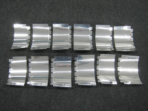 Cleaned and deburred corner skins