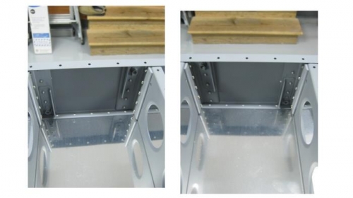 Rivet the F1236 angles and the F1251 nut plates to the F1236 step angles