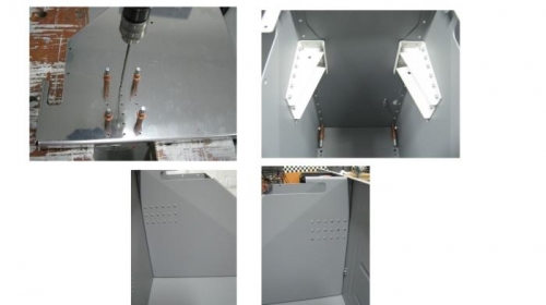 Final drill the WD1204 engine mount brackets to the F1217A tunnel ribs