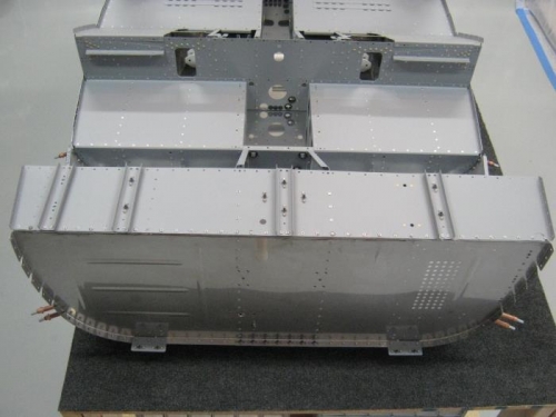 Riveted F1201B shelf to the F1201C firewall