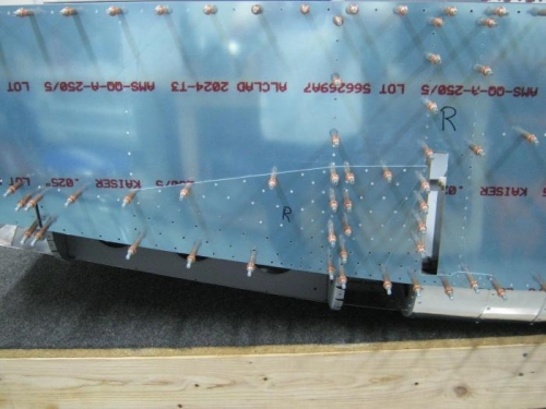 Match drilled the F1270 R skin using the F1270A side skin doubler