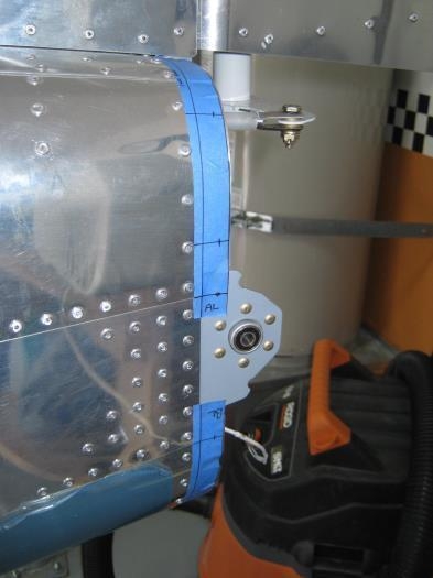 Location tape affixed to left side