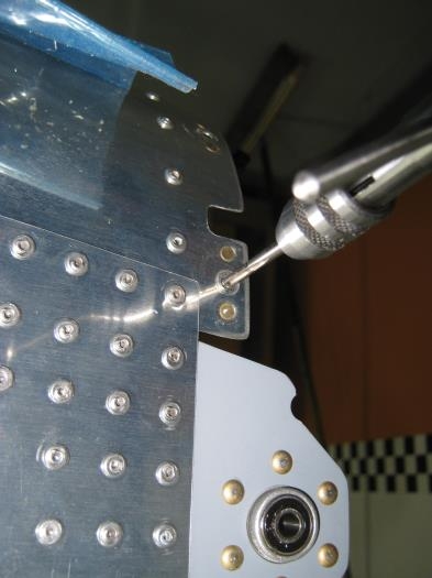 Tapped the designated nut plate per instructions in Step 3