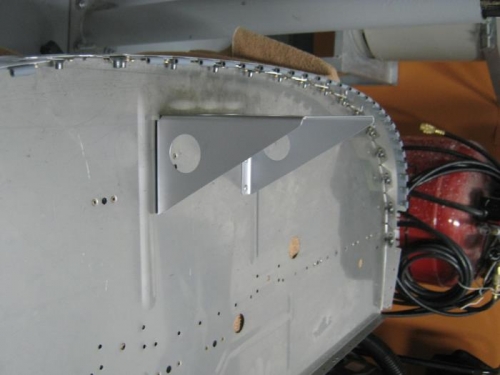 Installed antenna shelf