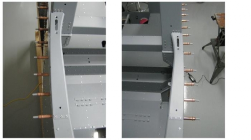 Riveted the L&R support frames to the rollbar