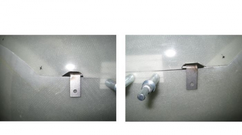 Right & left knuckle cutout locations