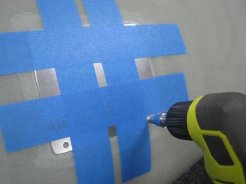 Step drilling 1/4' holes for the attachment receptacles