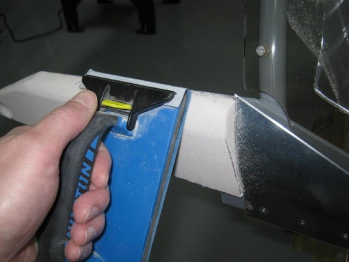 Shaping, using 80 grit sandpaper