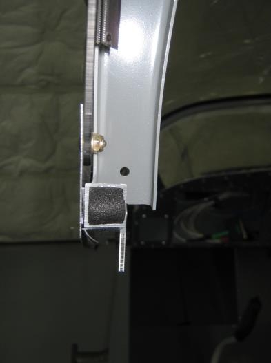 Canopy frame foam plug installed-Left side