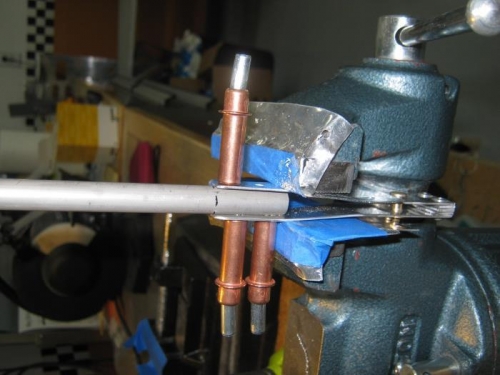 Match drilling fork assembly attachment holes