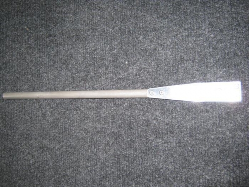 Completed fork attach assembly-side view