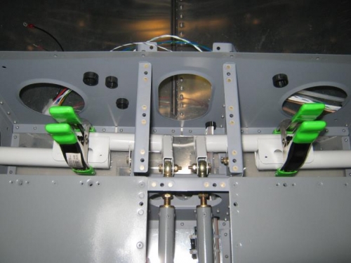 Torque tubes connected to the torque arms temporarily; ready for match drilling