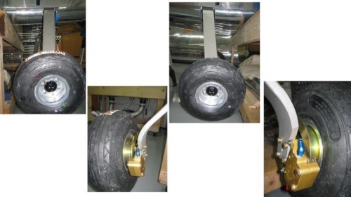 Wheel assemblies installed on left & right gear