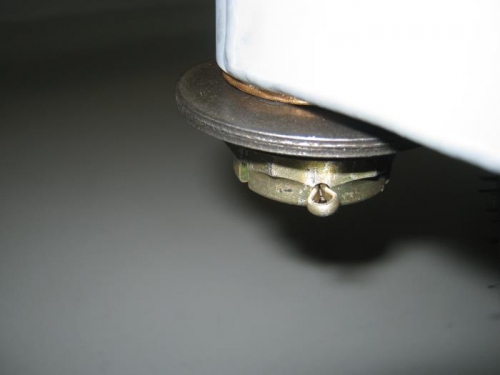 Match drilled and installed crown nut and cotter pin