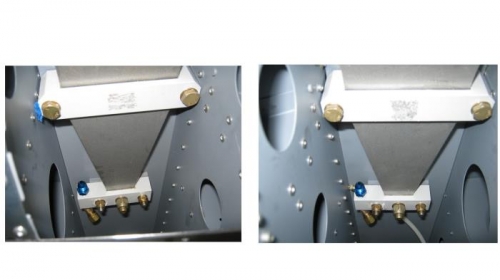 Left and right main gear attached