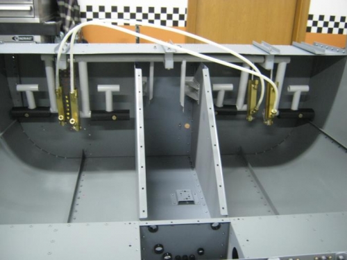 Installed crossover brake lines