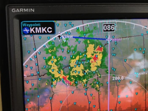 WX flying into MKC to pick up Mac