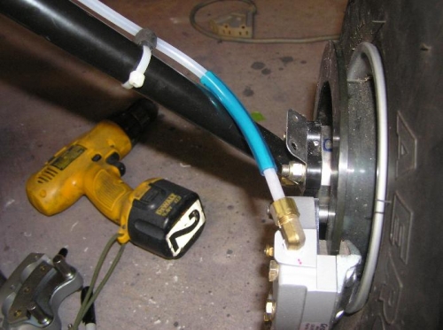 Brake line with protector