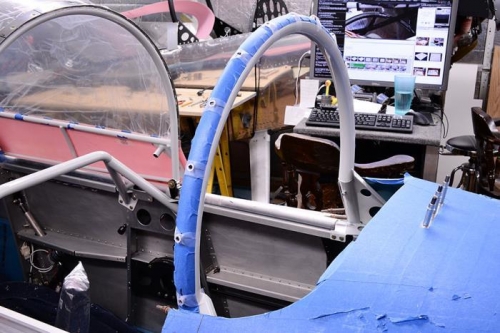 Custom spacers for mounting windscreen to roll bar.