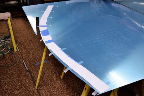 Marking bezel on aluminum sheet.