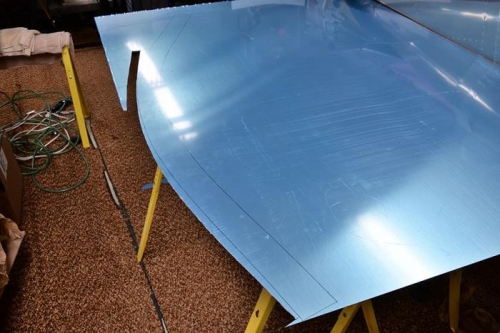 Marking bezel on aluminum sheet.