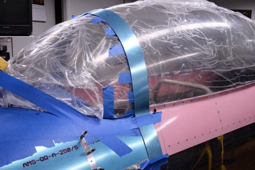 Initial fitting of metal bezel...