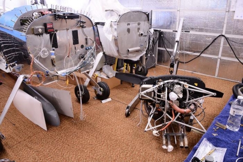 Engine awaiting a few last minute tweaks the the new fuselage.