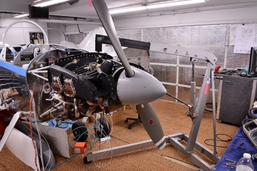 Engine in place on the new fuselage!