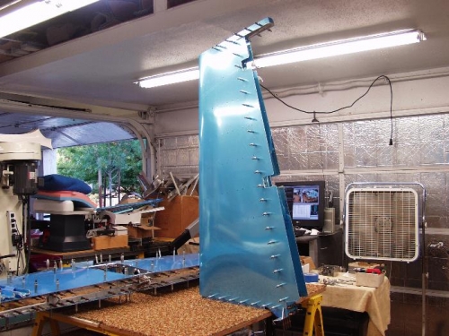 Rudder Skin Test Fit - Right Side