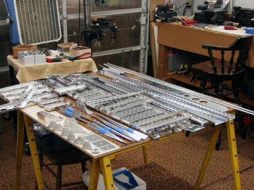 Finished Fin, Rudder, and Horz Stab Stucture Parts