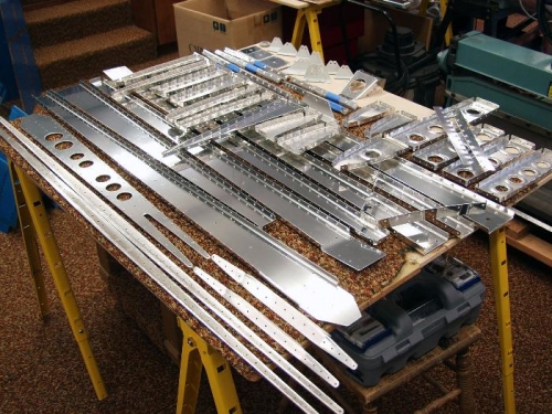 Finished Fin, Rudder, and Horz Stab Stucture Parts