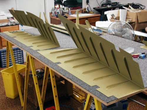 Elevator Stiffener Riveting