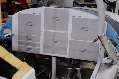 Instrument Panel - Layout Printed and Taped To Panel
