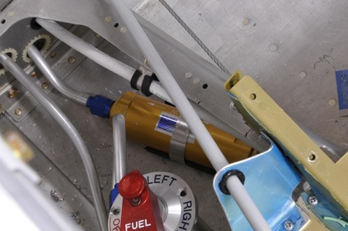 Through the Fuel Selector Area & Into Left Gear Tower