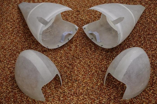 Wheel Pants Fit, Cut, Drilled, And Riveted