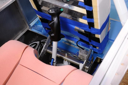 Cable Run Down Back of Seat, DB25 Plugged In